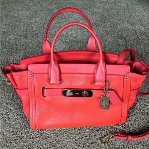 Authentic Coach purse in deep orange